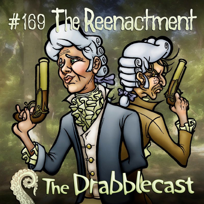Cover for Drabblecast episode 169, The Reenactment, by Bo Kaier
