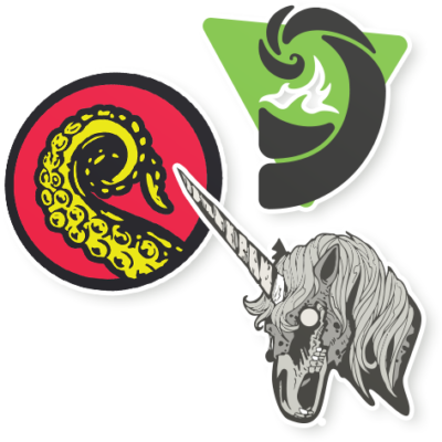 image of drabblecast pins